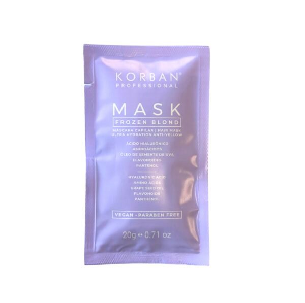 KORBAN MASK BLOND FROZEN – kaukė blondinėms 20ml.